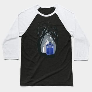 Blue Phone box lost in the woods Baseball T-Shirt